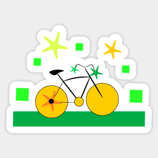 Bike ride to the beach Sticker